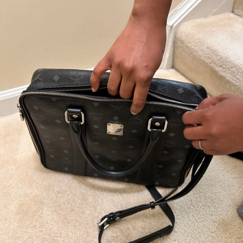 Black Leather Men's Bag